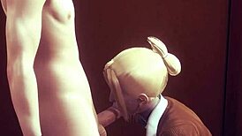 Feeling the passion in Shingeki no Kyojin hentai with Annie Leonhart's handjob and blowjob