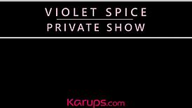 hey, violet spice is teasing in cowgirl and doggystyle