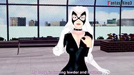 Black Cat Felicia Hardy Screwing Spider-Man in Wild POV Action