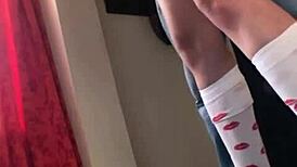 busty petite college girl gets fingered to wet orgasm