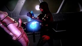 Space themed handjob futanari animation