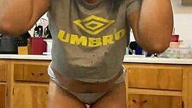 anna maria, the mature latina, dances and cleans dishes in dominican style