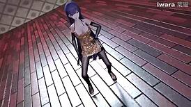 mmd raiden mei wiggles in stockings and garter belt