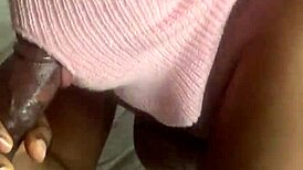 Thick ebony woman surprises with big black cock from ex boyfriend in doggy