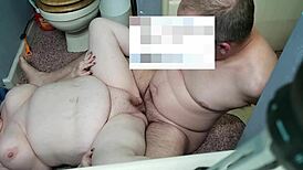 Bbw blonde receives creampie in her hairy pussy during intimate encounter