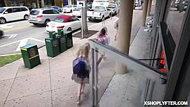 Lp officer bends over Nia Nixon for a rough doggy pounding. Shoplifting teen pays with her tight pussy!