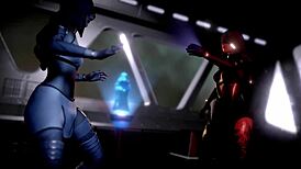 Space themed handjob futanari animation