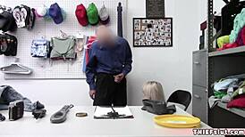 Pretty Blonde Businesswoman Chick Rough Fucked Bent Over by Burglar