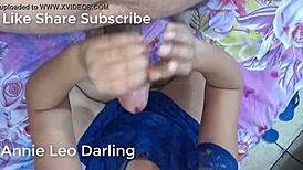 Indian Bhabhi Gives Wild Handjob to Boyfriend in Bed