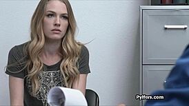 bending over solves everything for this sneaky blonde