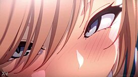 asuna and karin feel intense pleasure from nipple licking and handjob sucking