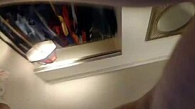 Chubby bbw amateur bends over to suck a monster cock deep.