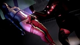 Space themed handjob futanari animation