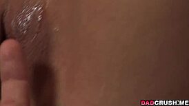 petite teen kat arina feels intense pleasure playing with monster cock and getting fucked hard, leading to cumshot