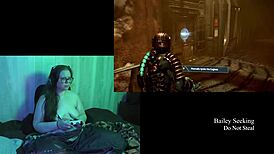 Brunette says, 'playing deadspace naked, want to join?' part 3