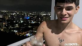 Twink's POV on Valentine's Day massage and handjob
