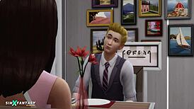 asian alice spencer-kim in sims 4 game gets anal assfucking and cumshot