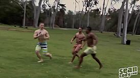 landon deacon asher bareback in gay movie with blowjob and sucking