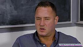 Student Amber Angel and Teacher Danny Mountain Fuck Hard in Classroom
