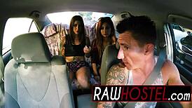 Casual Brunette Teen Enjoys Rough Deep Throat Blowjob with Monster Cock in Bondage