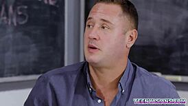 Student Amber Angel and Teacher Danny Mountain Fuck Hard in Classroom