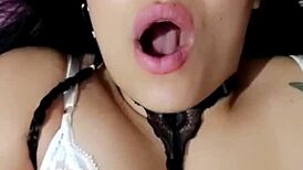 bluee’s beautiful face shows pleasure during solo masturbation