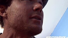 Blonde teen aims to impress at casting desk for the role.