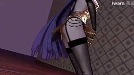 mmd raiden mei wiggles in stockings and garter belt
