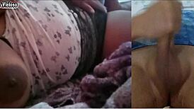 Hotwife says, 'Masturbate while I touch my big tits and pussy'