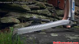 Ginger Sub Punished Outdoors in a Wild Bondage Session