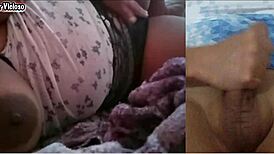 Hotwife says, 'Masturbate while I touch my big tits and pussy'