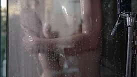 small tits sofi ka posing wet and naked, that cute ukrainian brunette milf undressing softly for the camera.