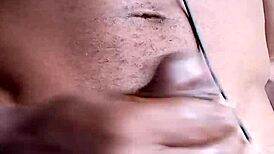 Stroking Big Black Cock, Cum on the Floor