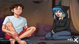 summertime saga teen gets clothes ripped off intensely