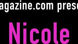 Slim sexy babe Nicole in blue undresses to tease us with pretty small tits and natural boobs?