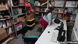 Karlee Grey, The Teen 18+ Babe, Flogs A Huge Erect Cock In The Shop