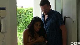 yo, watch this french stud bang the busty latina next door!