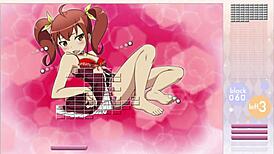 Kurusu Kanako strips during Arkanoid gameplay with clothes ripped.