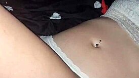 blonde spanish wakes me at midnight rubbing my pussy with her cock