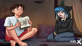 summertime saga teen gets clothes ripped off intensely