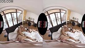 Virtual Taboo - New Maid Excels at Sucking and Handjobs in Group.