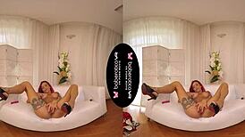 Solo Milf With Tattoos Red Fox Is Masturbating In Vr