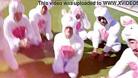 Easter Bunnies Gone Wild with Anna De Ville in 7on1 Deep Anal!