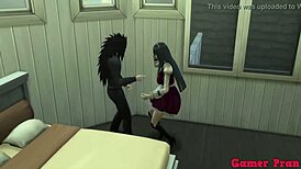 Whoa, Madara seduces shy Hinata at the big party and totally takes her