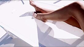 Petite brunette teen Apolonia Lapiedra gets rough fucking with footjob fetish.