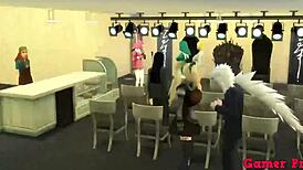 Whoa, Madara seduces shy Hinata at the big party and totally takes her