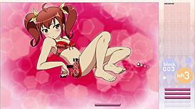 Kurusu Kanako strips during Arkanoid gameplay with clothes ripped.