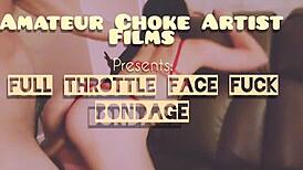 attachée serrée, gorge profonde et étouffée fort. une session bondage amateur rough t'attend.