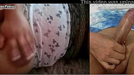 Hotwife says, 'Masturbate while I touch my big tits and pussy'