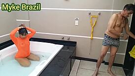 Soraya Castro waits in lingerie, sucks big cock and begs for cum.